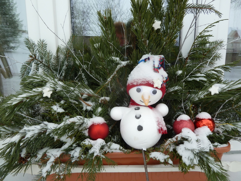 Vánoční výzdoda obecního úřadu zima 2015/2016